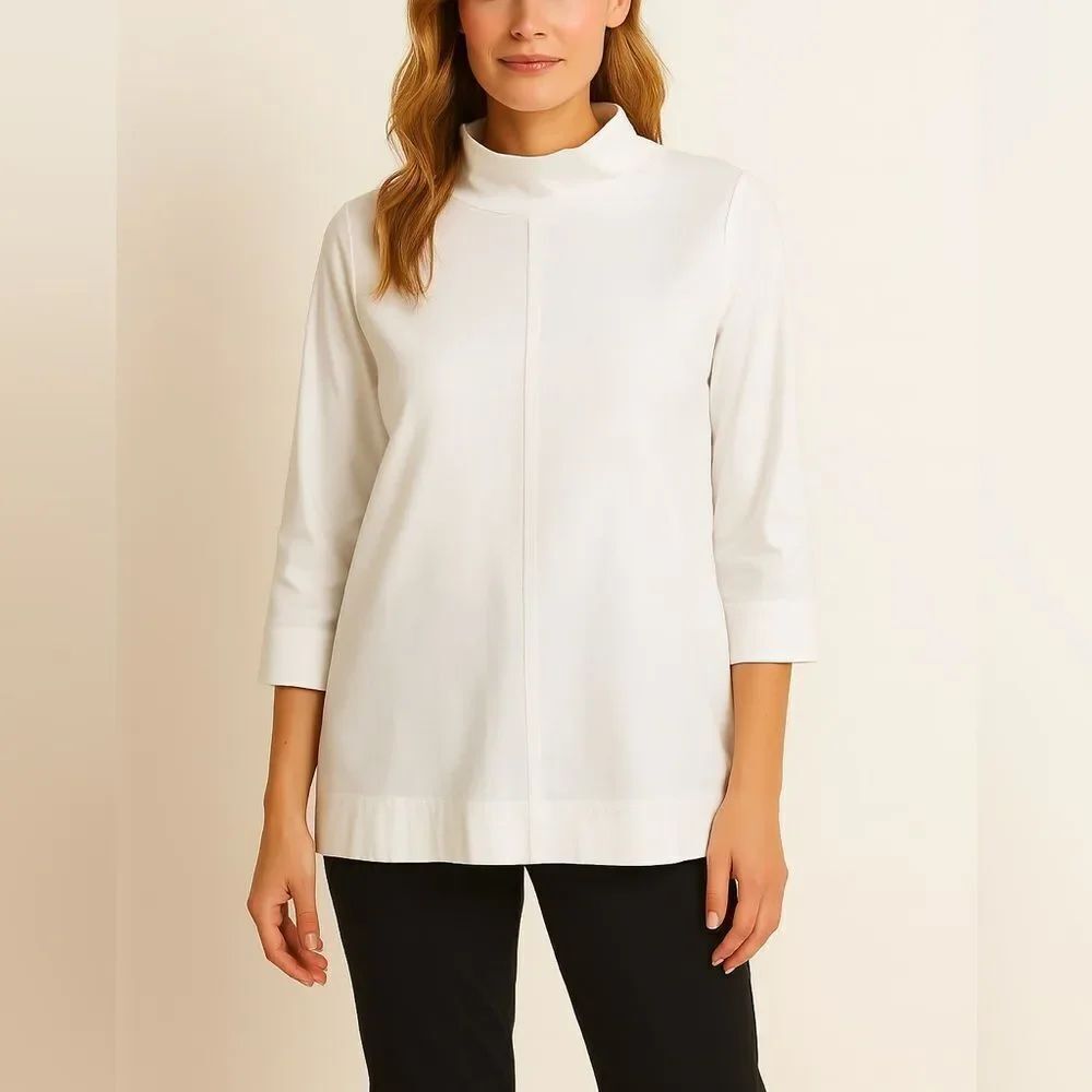 Carolyn Donnelly The Edit Elegant White 3/4 Sleeve Top Blouse Size 4